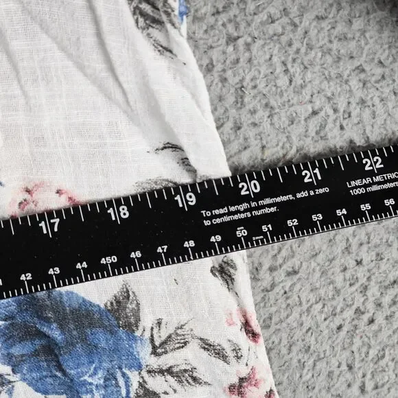 Charlie B Floral Henley Shirt Made in Italy Size P/S - Picture 5 of 9